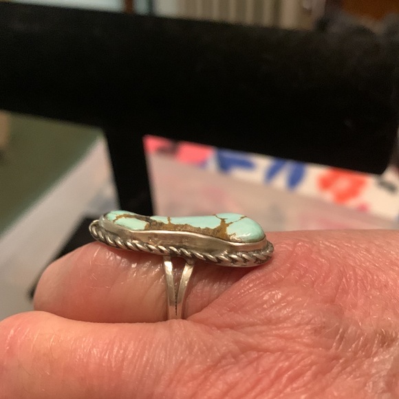 Turquoise and silver ring - Picture 4 of 6
